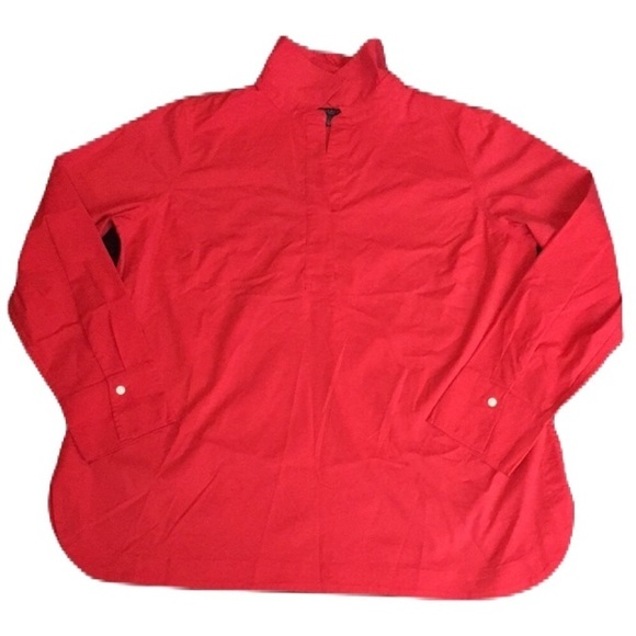 Talbots Tops - Talbots Petite Longsleeve Red Tunic Blouse